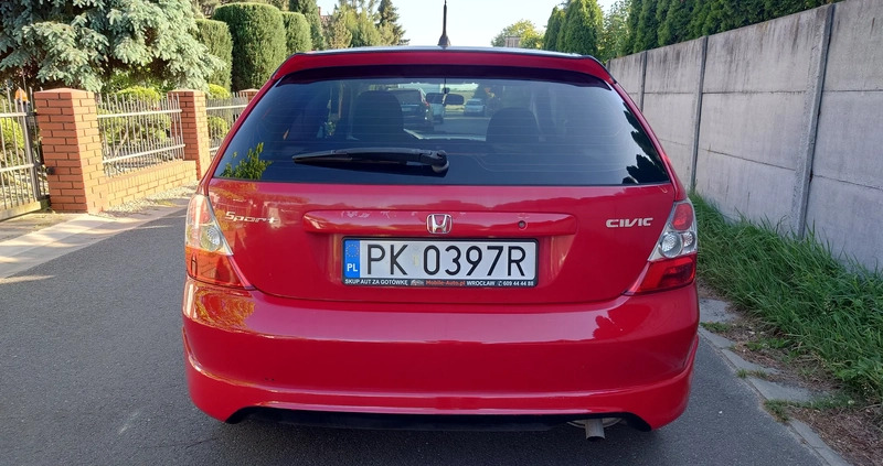 Honda Civic cena 8000 przebieg: 200000, rok produkcji 2004 z Kalisz małe 37